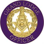 AEC-19-GLO Deluxe Cut-Out Auto Emblem - Grand Lodge Officer